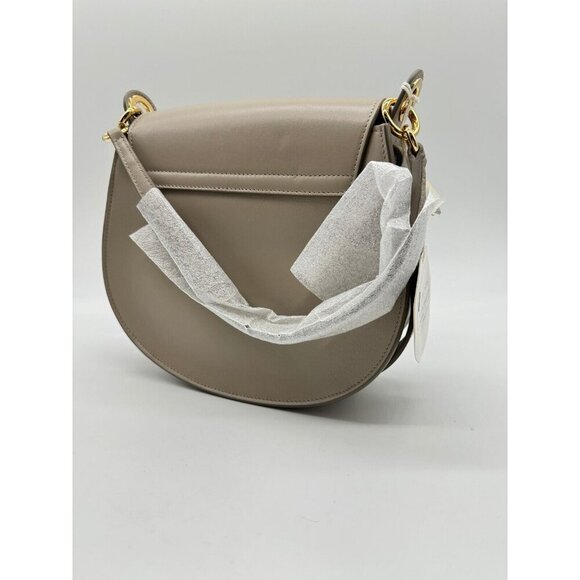 CHLOE Tess calf leather and suede small crossbody bag + Dust bag MOTTY GREY - Picture 6 of 13